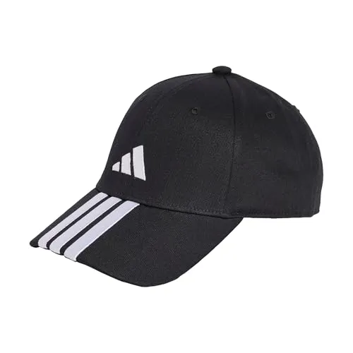 adidas Unisex Bball 3S New Logo Hat, Black/White, XS-S