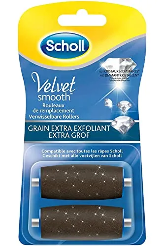 Produktbild Scholl Velvet Smooth Express Pedi Crystal Diamonds Extra Exfoliating Grain 2 Replacement Rolls by Scholl