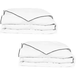 vidaXL Winter-Daunendecke 2 Stk. 150x200 cm - Bettdecken für perfekten Schlafkomfort, aus gebürsteter Mikrofaser mit Entenfedern und Daunenfüllung, maschinenwaschbar bis 40°C, ideal für wohlige Wärme im Winter.
