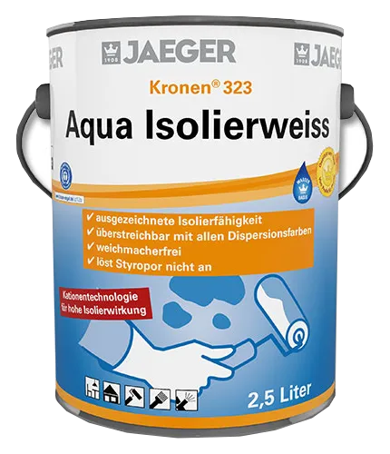 Jaeger Kronen® Aqua Isolierweiss 750ml - Hochwertige Grundierung - Farben - Ideal für die Isolierung von Flecken und sorgt für eine perfekte Haftung auf verschiedenen Untergründen.