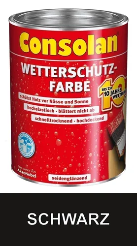 Consolan Wetterschutz Farbe schwarz 0,75 L