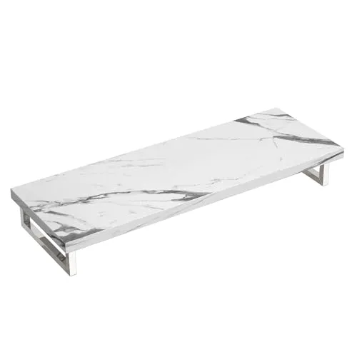 doporro Waschtischplatte für Aufsatzwaschbecken 50x140cm - Regalträger & -stützen in eleganter Weißer-Marmor-Optik, robust und pflegeleicht – ideal für eine stilvolle und praktische Badezimmergestaltung.