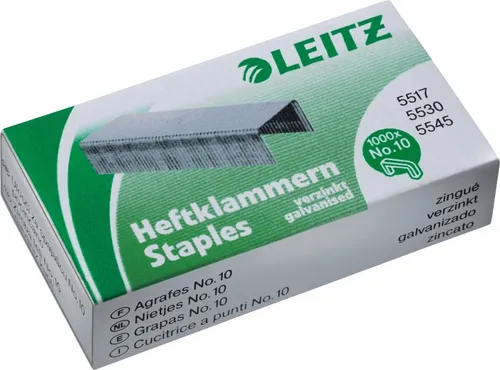 LEITZ Heftklammer Heftklammern Nr. 10 verzinkt VE=1000 Stück (20 Stück)