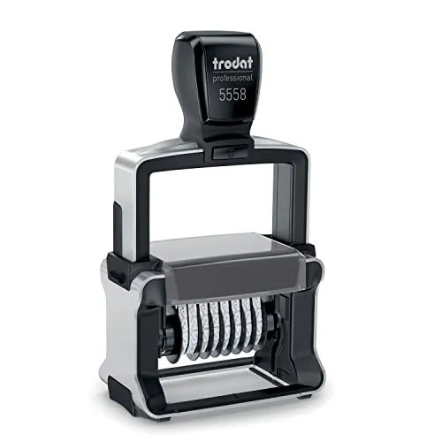 trodat Ziffernbandstempel Professional 4.0 Kissen schwarz 5558 - Sonstige Büroutensilien, langlebiger und präziser Stempel für individuelle Beschriftungen im Büroalltag.