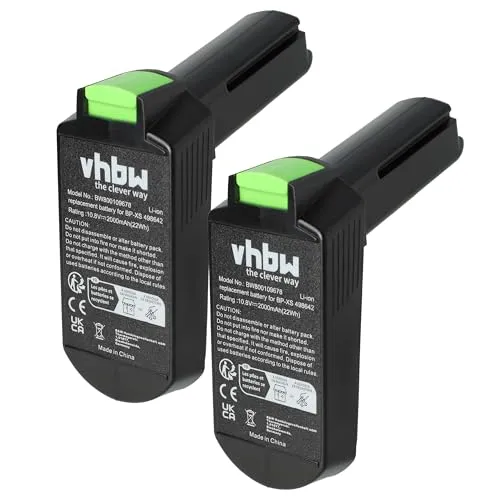 vhbw 2X Akku Ersatz für Festool 564274, 564261, 564535, 564534, BP-XS, 564540 für Werkzeug (2000 mAh, Li-Ion, 10,8 V)