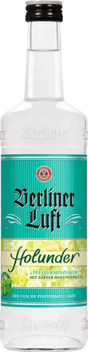 Berliner Luft Holunder | Kultiger Pfefferminzlikör mit Holundergeschmack | Minze & Holunder | Vegan & glutenfrei | Made in Berlin | 18% Vol. | 0,7 L