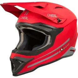 Oneal 1SRS Solid Motocross Helm XL, rot - Motorradhelm mit 2 Außenschalen für erhöhte Sicherheit und perfekter Passform, ausgestattet mit optimierter Luftzirkulation durch diverse Lüftungen.