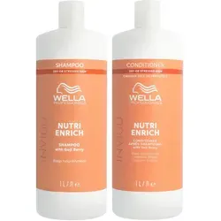 Wella Professionals Invigo Nutri-Enrich Deep Nourishing Set - Shampoo 1000 ml + Conditioner 1000 ml, intensiv pflegend für trockenes und beanspruchtes Haar
