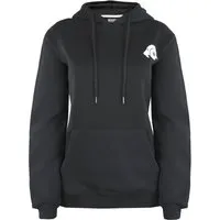Damen Kapuzenpullover Fleece Hoodie Langarm Schwarz