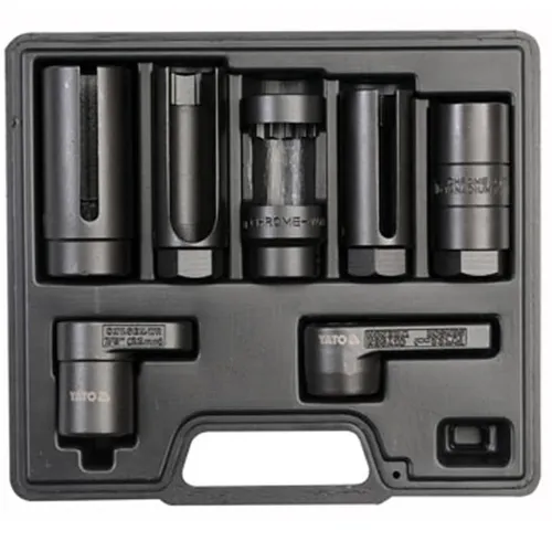 OXYGEN SENSOR FUEL INJECTORS WRENCH SET - Lambdasonden Werkzeugset aus CrMo-Legierung, inklusive 12,5 mm und 10 mm Spindelgrößen sowie 22 mm Adapter für Lambda-Sensoren und Einspritzdüsen, ideal für präzise Arbeiten.