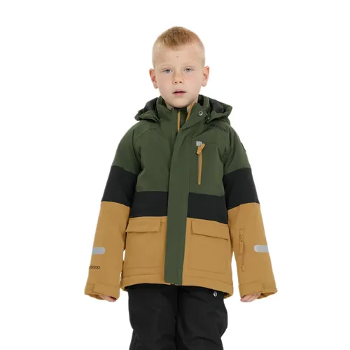 ZIG ZAG Kid's Taylora Ski Jacket W-Pro 15000 - Skijacke für Kinder in Oliv, Gr. 164/170, wind- und wasserdicht mit isolierenden Eigenschaften, ideal für aktive Tage beim Ski fahren.