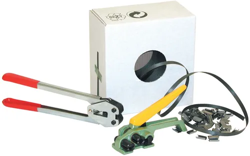 Banholzer & Wenz PP-Umreifungsset 2 komplett 16 mm - 17512 - Verpackungsgeräte: Robust und vielseitig, ideal für sicheres Umreifen von Paketen und Gütern.