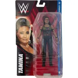 WWE Tamina Actionfigur, bewegliche Sammelfigur, ca 15 cm, 10 Bewegungspunkten, für Kinder, Mattel, HDD33