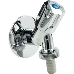 tecuro DESIGN Geräteventil 1/2 Zoll, für Wasch- oder Spülmaschine - verchromt