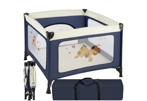 tectake Freigehege Baby Laufstall, stabil und kompakt faltbar