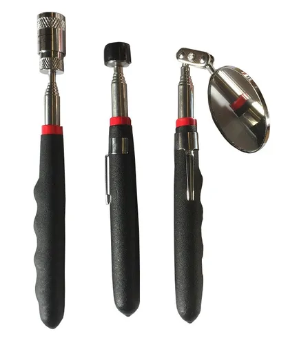 teiliges Teleskop Pick up Werkzeug Set Spiegel Led Lampe Magnetstab 3