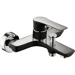 Design Badewannenarmatur Schwarz für Wandmontage