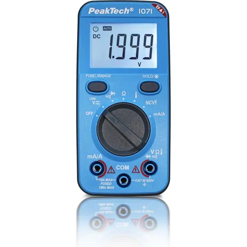 Peaktech Multimeter, P 1071, 600 V AC/DC, NCV (CAT III 600V) (P 1071)