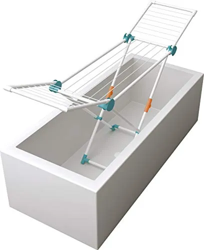 Juwel Wäschetrockner Superdry Mini mint - Wäscheständer mit klappbarem Design, ideal für Badewanne und bietet eine Trockenlänge von 12 m – perfekt für kleine Räume und Single-Haushalte.