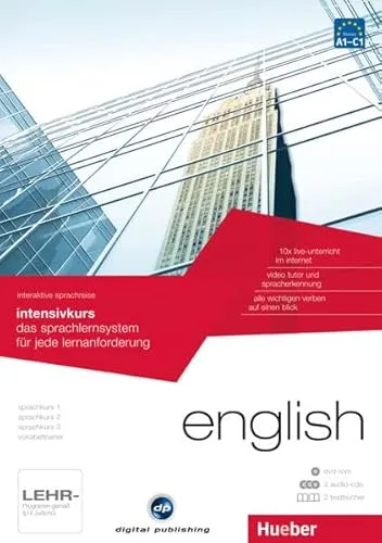 interaktive sprachreise intensivkurs english: das sprachlernsystem für jede lernanforderung / Paket: 1 DVD-ROM + 3 Audio-CDs + 2 Textbücher: Das Sprachlernsystem für jede Lernanforderung. Niveau A1-C1