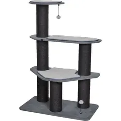 Europet Bernina Kratzbaum Meru anthrazit - Eleganter Kratzbaum inspiriert vom japanischen Zen-Konzept, mit 3 Relaxzonen, komfortablen Kissen und strapazierfähigem Sisal für gesunde Krallenpflege. Ideal für stilbewusste Katzenliebhaber.