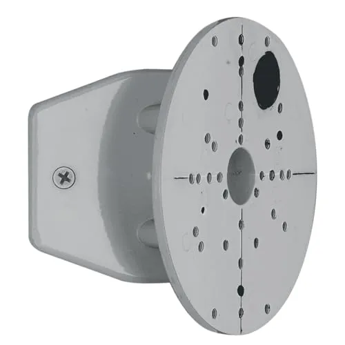 EGLO Außenstrahler Eckanbindung, Eckhalterung aus Stahl für Außenlampen, Farbe: Silber, Ø: 11,2 cm