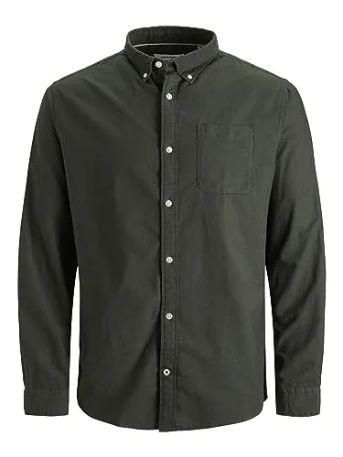 JACK & JONES Freizeithemd für Herren - Plus Size - Herrenhemden aus 100% Baumwolle, perfekt für lässige Anlässe und bietet hohen Tragekomfort.