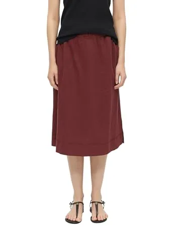 s.Oliver Damen Rock – Relaxed Fit mit Fransensaum - WEICHER MIDIROCK – Der Damen Rock aus softem Flammgarn-Jersey bietet hohen Tragekomfort und eine lässige Optik für Casual-Looks. Der elastische Bund sorgt für einen perfekten Sitz und die praktische Tasche macht ihn ideal für den Alltag.