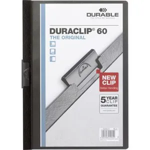 Durable Klemmhefter 2209-01 Duraclip, A4, für 60 Blatt, schwarz