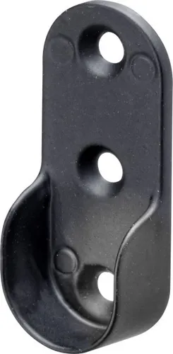 Hettich Schrankrohrlager oval Ø 15/30 mm schwarz - 2 Stück Möbelbeschlag