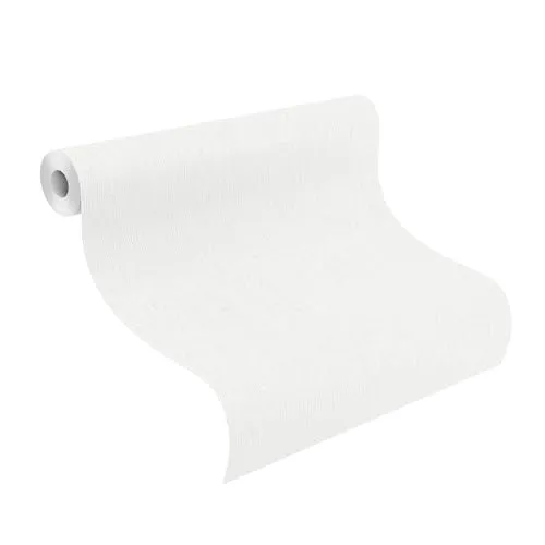 Rasch Tapete 127201 - Überstreichbare Vliestapete mit Struktur, Strukturtapete, Weiß, Feel Good, Wallton