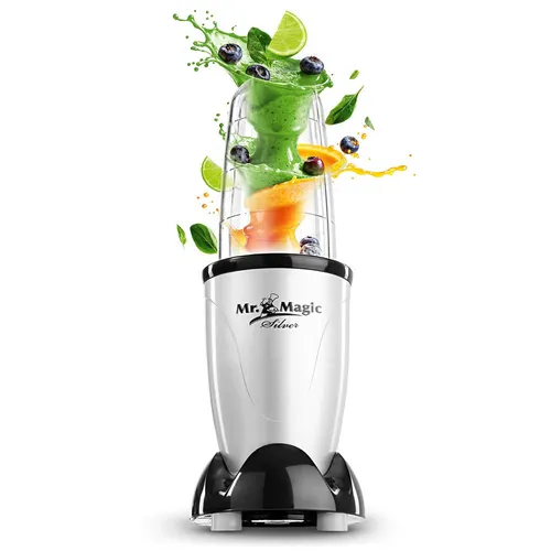 Mr. Magic Mini-Standmixer - 400 Watt, 0,5 l Behälter, 8-in-1 Funktionen für schnelle Smoothies und einfache Reinigung