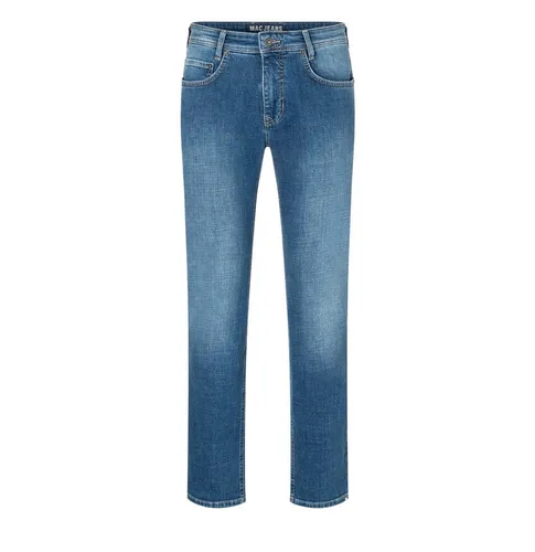 MAC Straight-Jeans Arne - Pflegeleichte Stretch-Jeans in Blau - Jeans in gepflegter Optik, mit Stretch für optimalen Tragekomfort und perfekte Passform. Ideal für lässige Outfits im Alltag.