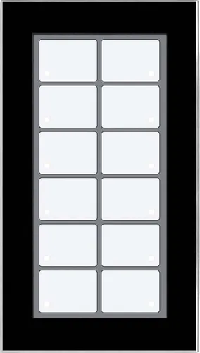 ISSENDORFF Glas-Tastenfeld schwarz mit 12 Tasten LCN in schwarz von ISSENDORFF