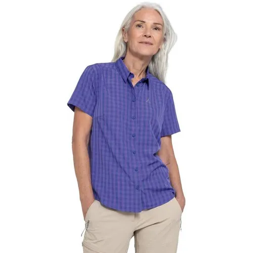 SCHÖFFEL Damen Bluse CIRC Blouse Style Dalfoss WMS - Bluse für Damen, ideal für Wanderungen. Schnell trocknend, UV-Schutz und aus recyceltem Material für hohe Recyclingfähigkeit. Mit 2-Wege-Stretch für Bewegungsfreiheit und integrierter Reißverschlusstasche.