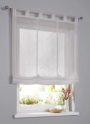 Raffrollo Schlaufenrollo Brondby Taupe 45 cm