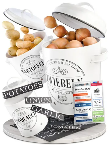 IDEALTASTIC® Premium Kartoffel Aufbewahrungsbox [3 Stück] von IDEALTASTIC