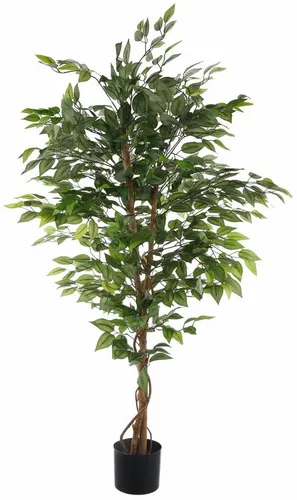 Kunstpflanze Ficus Benjamini 120 cm - Creativ green - Kunstpflanze in 120 cm Höhe, detailreich und täuschend echt, ideal für frische Dekoakzente in jedem Raum.