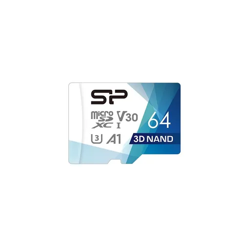 Silicon Power Superior Pro microSDXC 64GB - Hochgeschwindigkeits-Speicherkarte, ideal für 4K-Videos und große Datenmengen