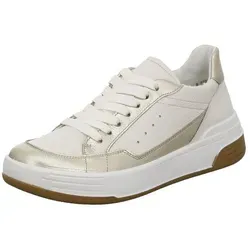 ara Damen Master Sneaker, Platin, Cream, 39 EU Weit - Damen-Sneaker mit Wechselfußbett und High Soft Bamboo für optimalen Tragekomfort und eine individuelle Anpassung.