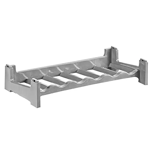 H-Collection Stapelbares Flaschenregal aus stabilem Kunststoff Farbe Silber für 6 Flaschen • Flaschenregal Weinregal Flaschenhalter Flaschenständer