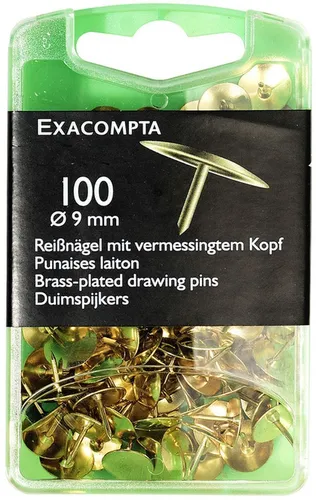 Reißnägeln  Blisterbox 10 Stück messing