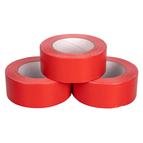 3er Pack | Premium Panzertape Rot [50m x 48mm] Gewebeband Reparaturband | Tape