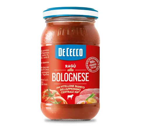 De Cecco Bolognese mit weißem Rindfleisch aus dem zentralen Apennin IGP 190g