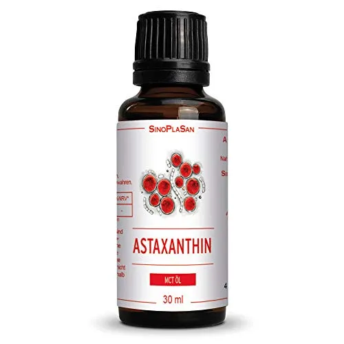 Astaxanthin flüssig || 2mg pro 5 Tropfen || natürliche Quelle aus Haematococcus pluvialis || ohne Zusätze || vegan || SinoPlaSan