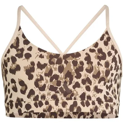 ADIDAS Kinder Sport-BH mit Animalprint in braun von adidas