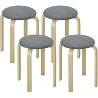 HOMCOM Stapelhocker mit Rückenlehnenloser Sitzfläche