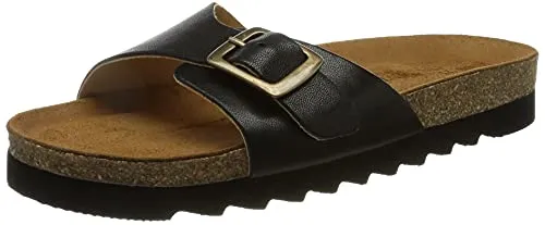 Ten Points Damen Vivienne Flache Sandale, Black, 37 EU - Wanderschuhe aus weichem, pflanzlich gegerbtem und chromfreiem Leder, hergestellt in Portugal – ideal für Komfort und Stil beim Wandern.
