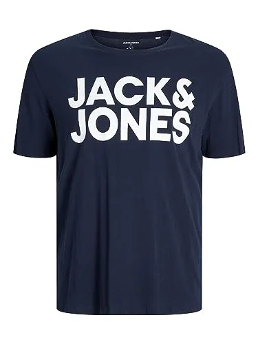 JACK & JONES Herren Jjecorp Logo Tee O-neck Noos Pls T-Shirt, Navy Blazer, XXL Große Größen EU