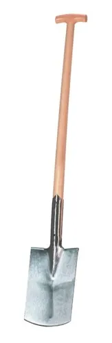 Kerbl Profi-Spaten mit Eschen-T-Stiel 29139 - Hochwertiger Spaten mit lackiertem Eschen-T-Stiel, ideal für Gartenarbeit, ausgestattet mit Doppelfeder-Dülle und robustem, geschmiedetem Stahl.
